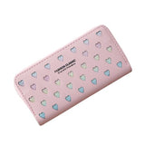 Portefeuille long imprimé coeur - L’unique™ rose clair