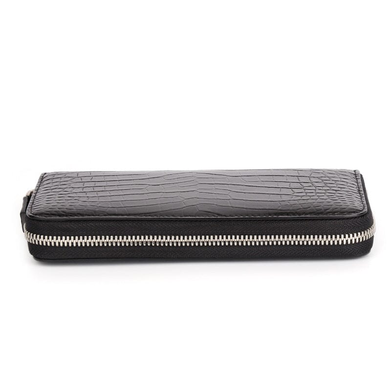 Porte-cartes Cuir Les Copains Imprimé Crocodile Marron - Neuf Avec Boîte, Fabriqué En Italie