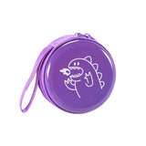 Petit porte monnaie en métal dinosaure rond - L’évasion™ violet