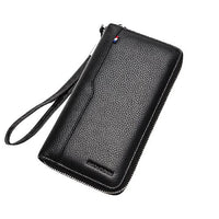 Porte-cartes en cuir - Bison Denim - L’absolu™ noir