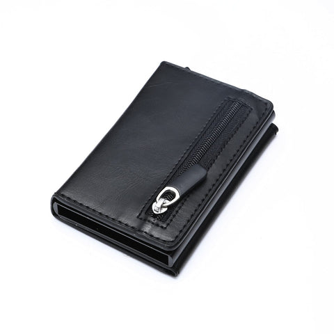 Porte-cartes avec poche zippée RFID - Le secur™ noir