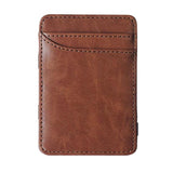 Porte-cartes en simili cuir fin classique - L’essentiel™ brun
