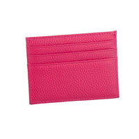 Porte-cartes en cuir ultra fin - L’absolu™ fushia