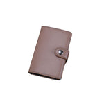 Porte-cartes en cuir véritable et métal RFID - Le secur™ taupe