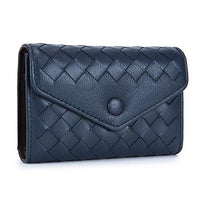 Porte-cartes en cuir véritable grande capacité - L’absolu™ bleu