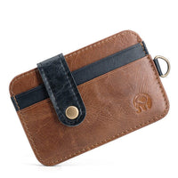 Porte-cartes rétro en cuir fin - L’absolu™