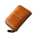 Porte-cartes rétro en cuir véritable RFID - Le secur™