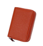 Porte-cartes à glissière en cuir - L’absolu™ brun