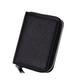 Porte-cartes à glissière en cuir - L’absolu™ noir