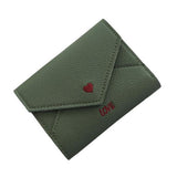 Porte monnaie enveloppe imprimé love - L’unique™ vert