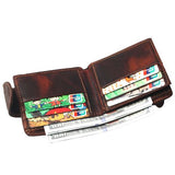 Portefeuille en cuir avec fermeture éclair - L’élégant™