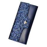 Portefeuille long et scintillant - L’unique™ bleu