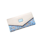 Portefeuille enveloppe imprimé fleur - L’unique™ bleu