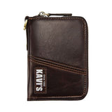 Portefeuille en cuir RFID style vintage - L’élégant™ café