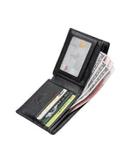 Portefeuille en cuir véritable - Bison Denim - L’élégant™