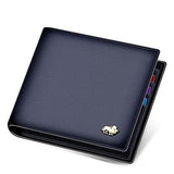 Portefeuille en cuir véritable - Bison Denim - L’élégant™ bleu