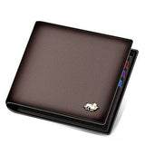 Portefeuille en cuir véritable - Bison Denim - L’élégant™ café
