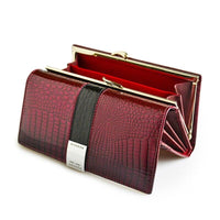 Portefeuille en cuir véritable crocodile - L’élégant™