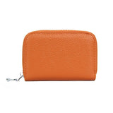 Porte-cartes en cuir à glissière RFID - Le secur™ caramel