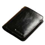 Portefeuille en cuir lisse classique - L’élégant™ noir