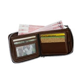 Portefeuille rétro à glissière bicolore - L’unique™