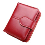 Portefeuille en simili cuir zippé pour femme - L’unique™ rouge