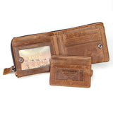 Portefeuille vintage en cuir gravé - L’élégant™