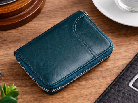 porte-cartes bleu vert RFID