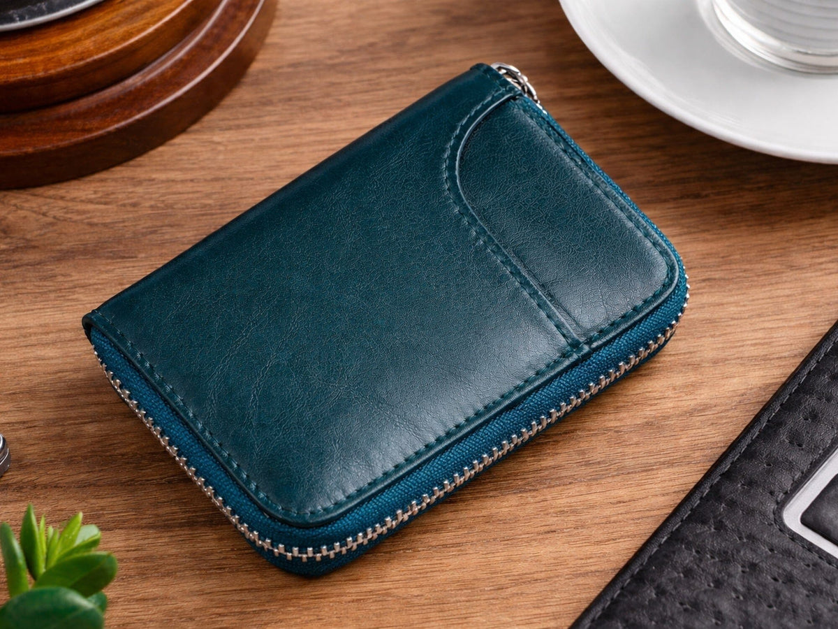 porte-cartes bleu vert RFID