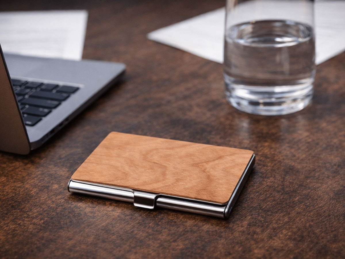porte-cartes bois compact