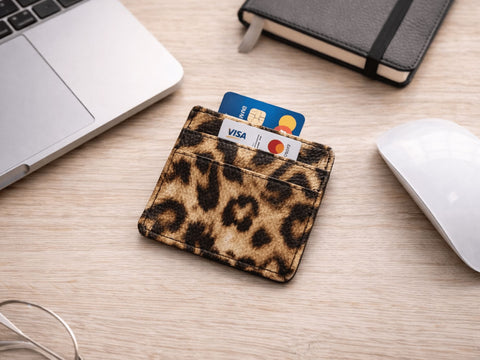 porte-cartes slim leopard