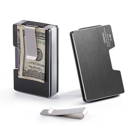 Porte-cartes en méta et aluminium