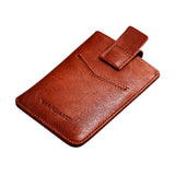 Porte-cartes en cuir véritable fin RFID - Le Secur™