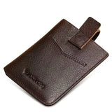 Porte-cartes en cuir véritable fin RFID - Le Secur™