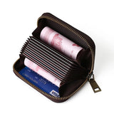 Porte-cartes rétro en cuir véritable RFID - Le Classique™