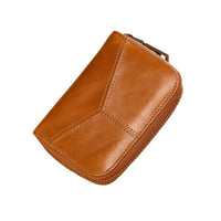 Porte-cartes rétro en cuir véritable RFID - Le Classique™