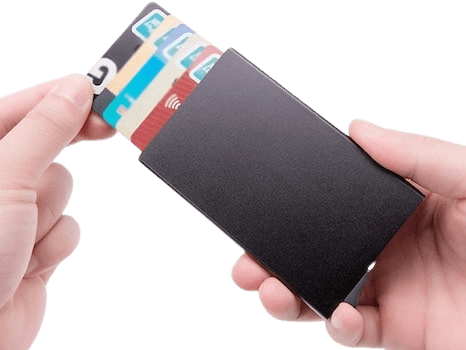 Porte-cartes en métal automatique RFID - Le Secur™