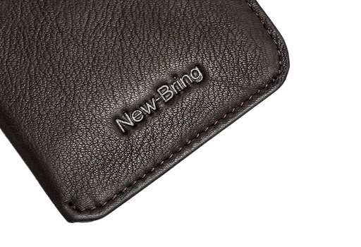 Porte-cartes en cuir véritable fin RFID - Le Secur™