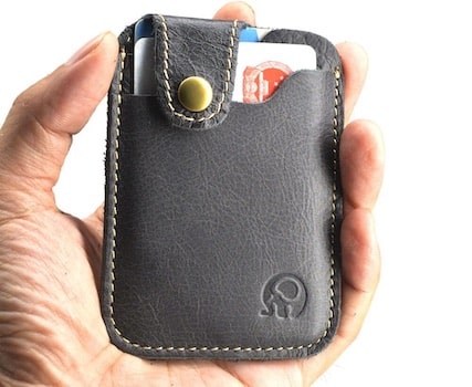 Porte-cartes en cuir véritable extra fin - Le Classique™