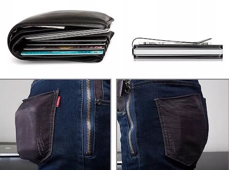 Porte-cartes en métal fibre de carbone RFID - Le Titan™