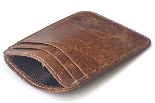 Porte-cartes fin en cuir lisse vintage - L’Héritage™