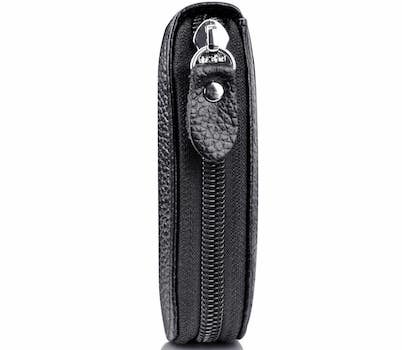 Porte-cartes en cuir pu zippé RFID - Le Secur™