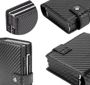 Porte-cartes double en aluminium RFID - Le Classique™