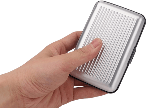 Porte-cartes en métal rigide RFID - Le Classique™