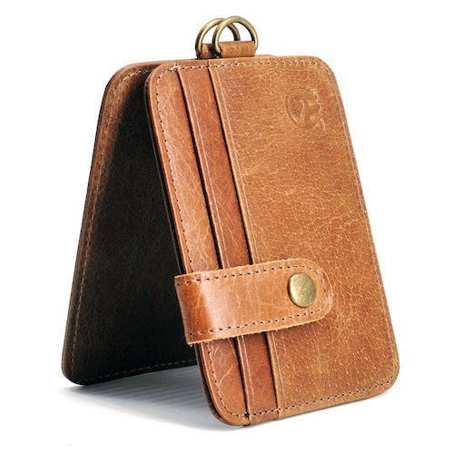 Porte-cartes rétro en cuir fin - L’Héritage™