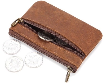 Porte-monnaie vintage en cuir avec porte-clés - L’Héritage™