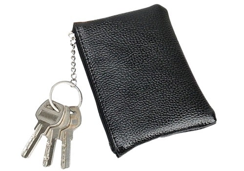 Porte-monnaie en simili cuir double zippe - Le Classique™