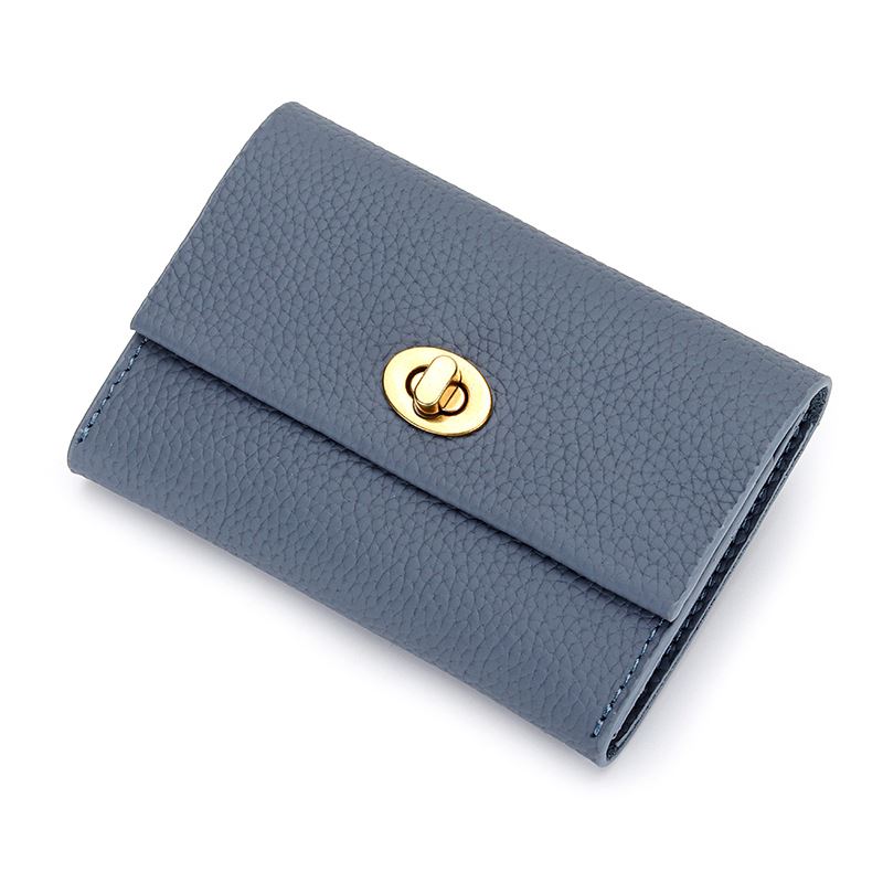 Portefeuille en cuir véritable grainé - Le Classique™ gris