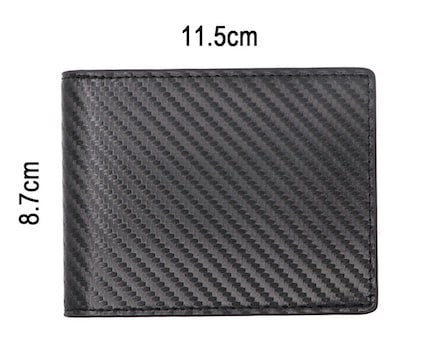 Portefeuille en cuir carbone RFID - Le Classique™