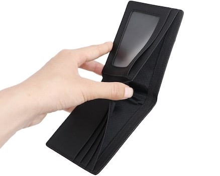 Portefeuille en cuir carbone RFID - Le Classique™